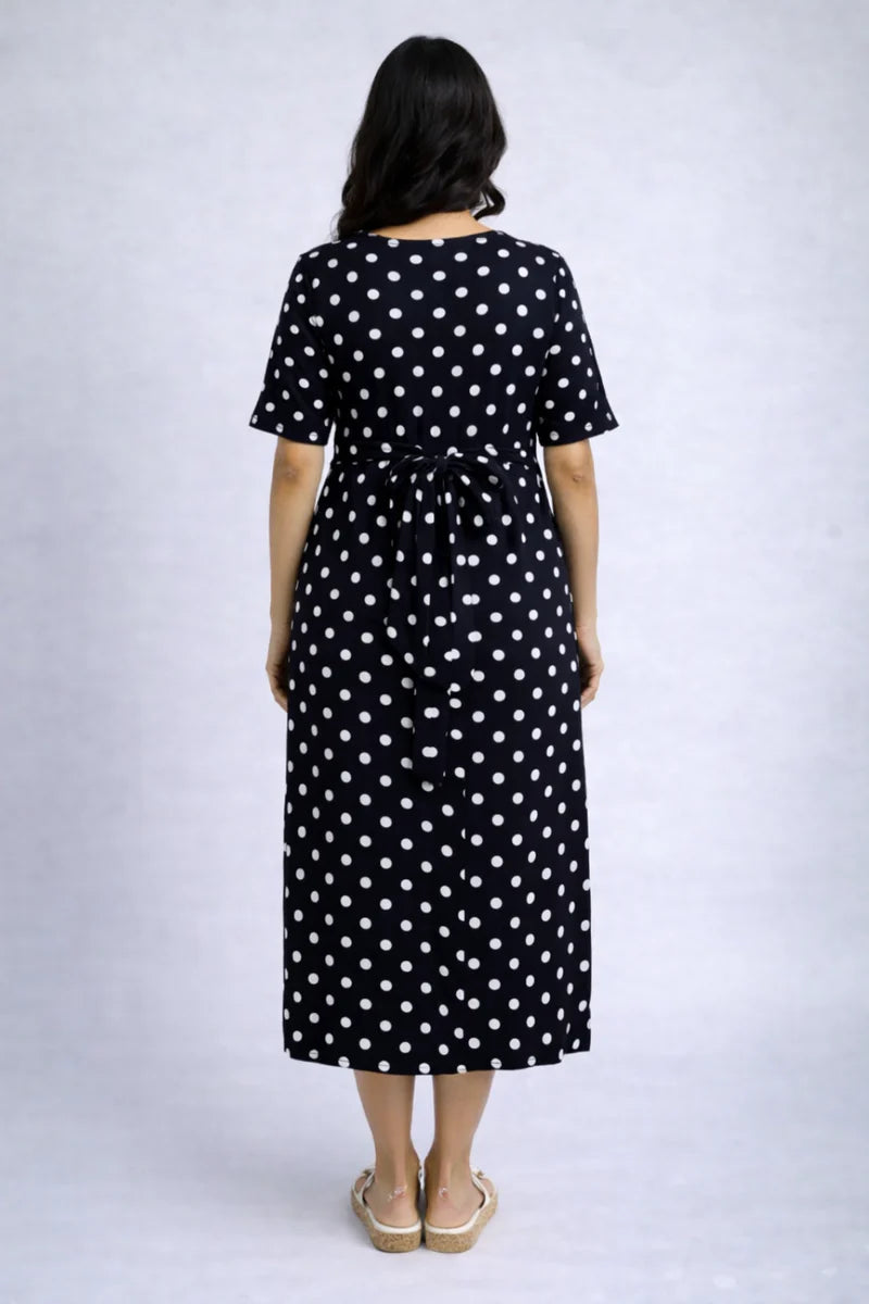 Blackberry Polka Zipless Feeding Gown