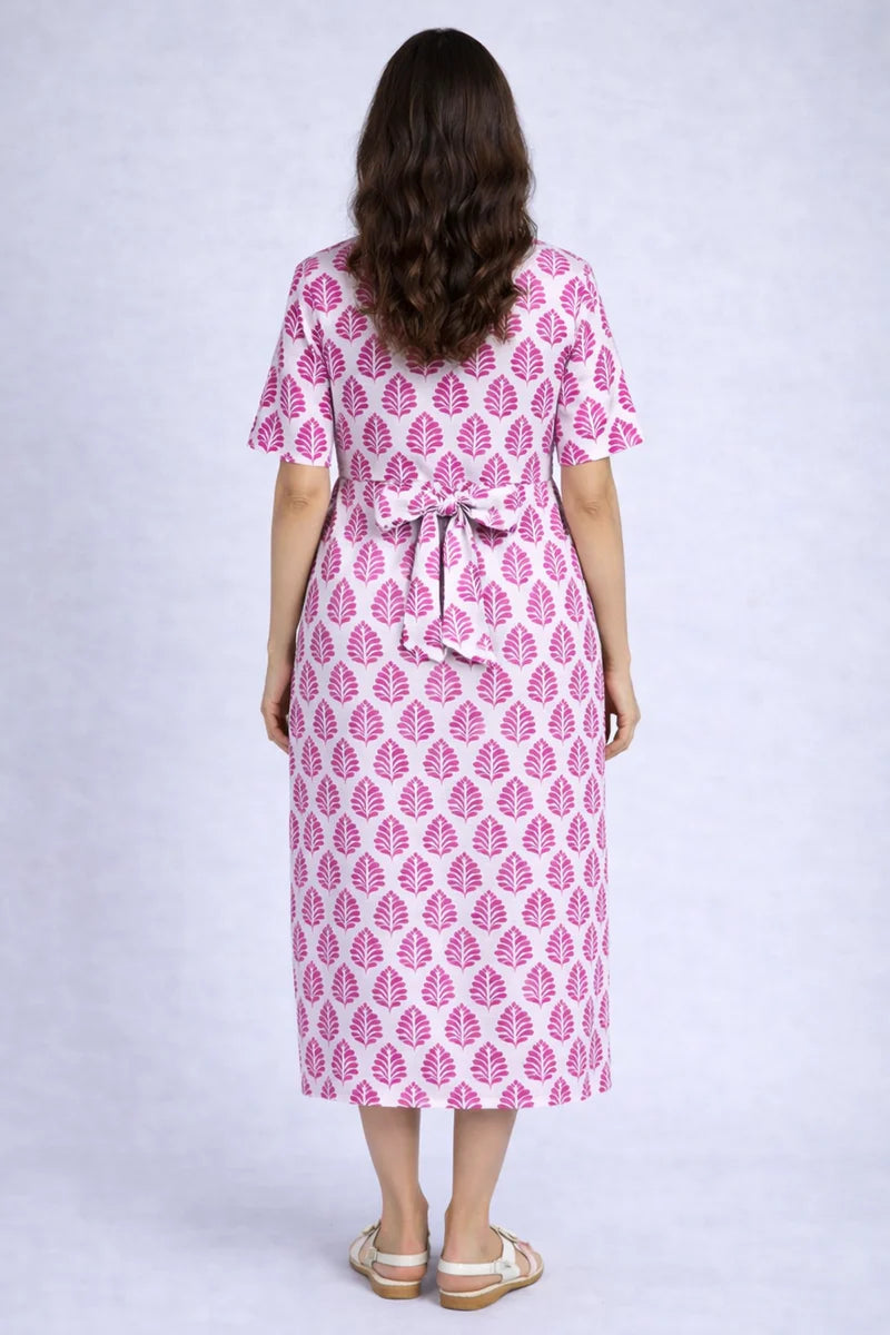 Flamingo Feather zipless Feeding Gown