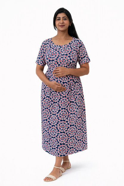 Retro Daisy Zipless Feeding Gown