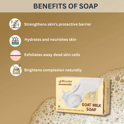 Bhuvika Goat Milk Soap - Pure Goat Milk for Soft, Glowing Skin