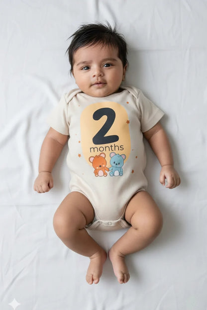 Pack of 12 - Number Parade Milestone Onesies