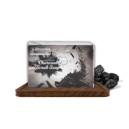 Bhuvika Charcoal Scrub Soap - For Flawless Skin