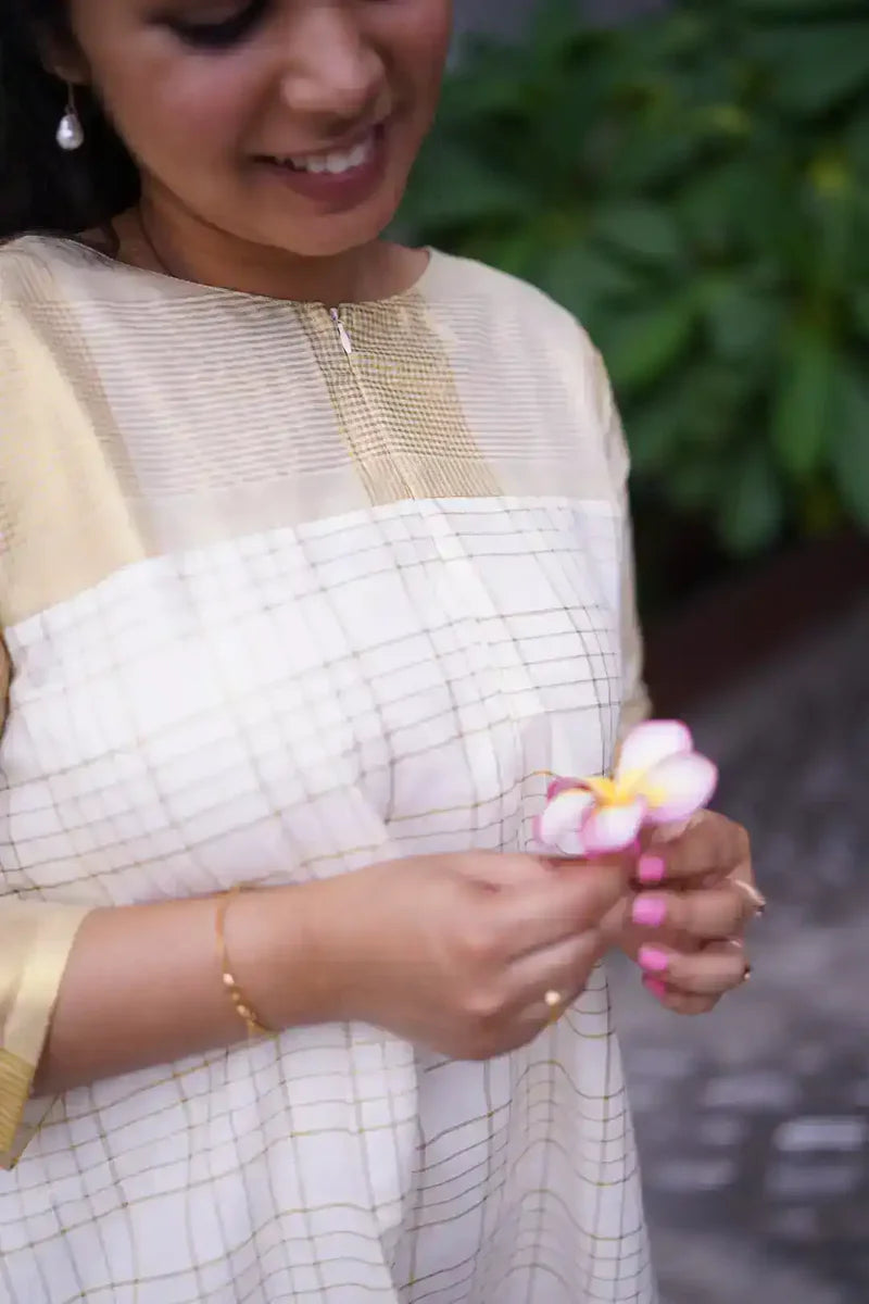 Aathira Checked Feeding Dress