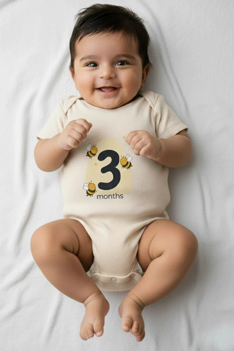 Quarterly Milestone Baby Rompers