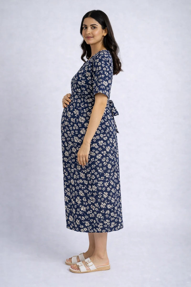 Moonlit Florals zipless Feeding Gown