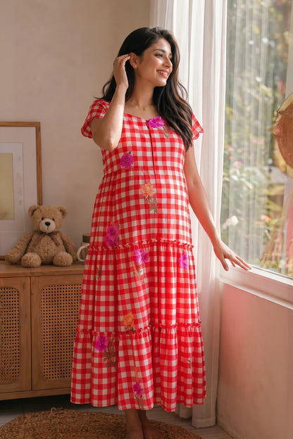 Picnic Candy Maternity Dress