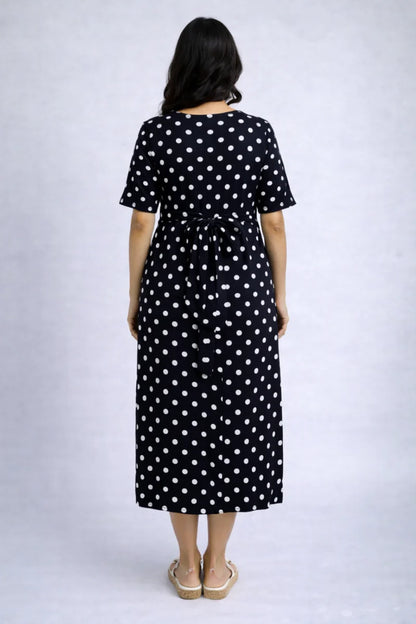 Blackberry Polka Zipless Feeding Gown