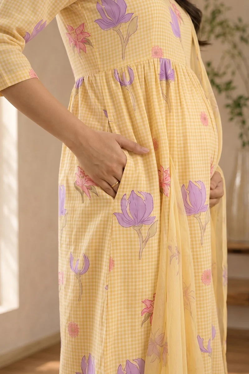 Golden Daisy Maternity Suit Set