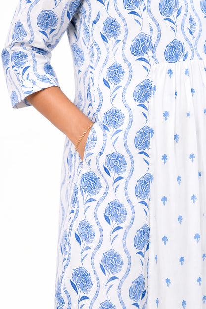 Indigo Garden Feeding Dress