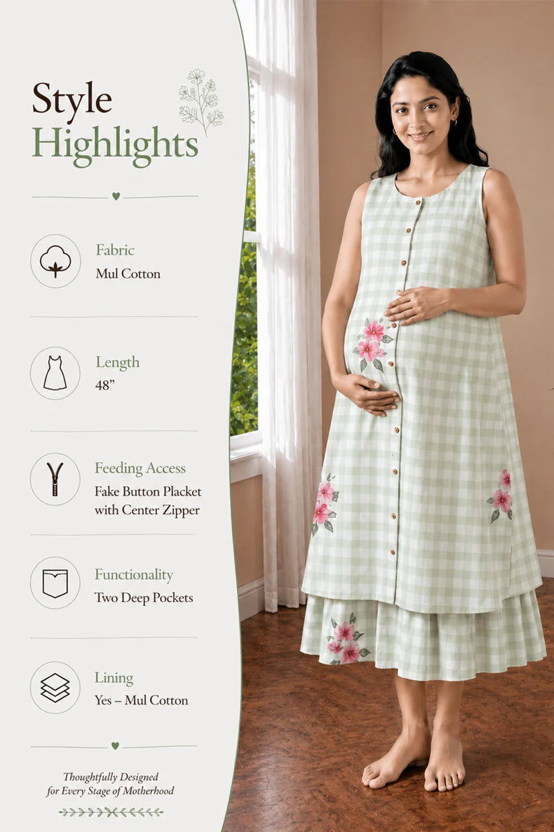 Melon Mist Maternity Dress
