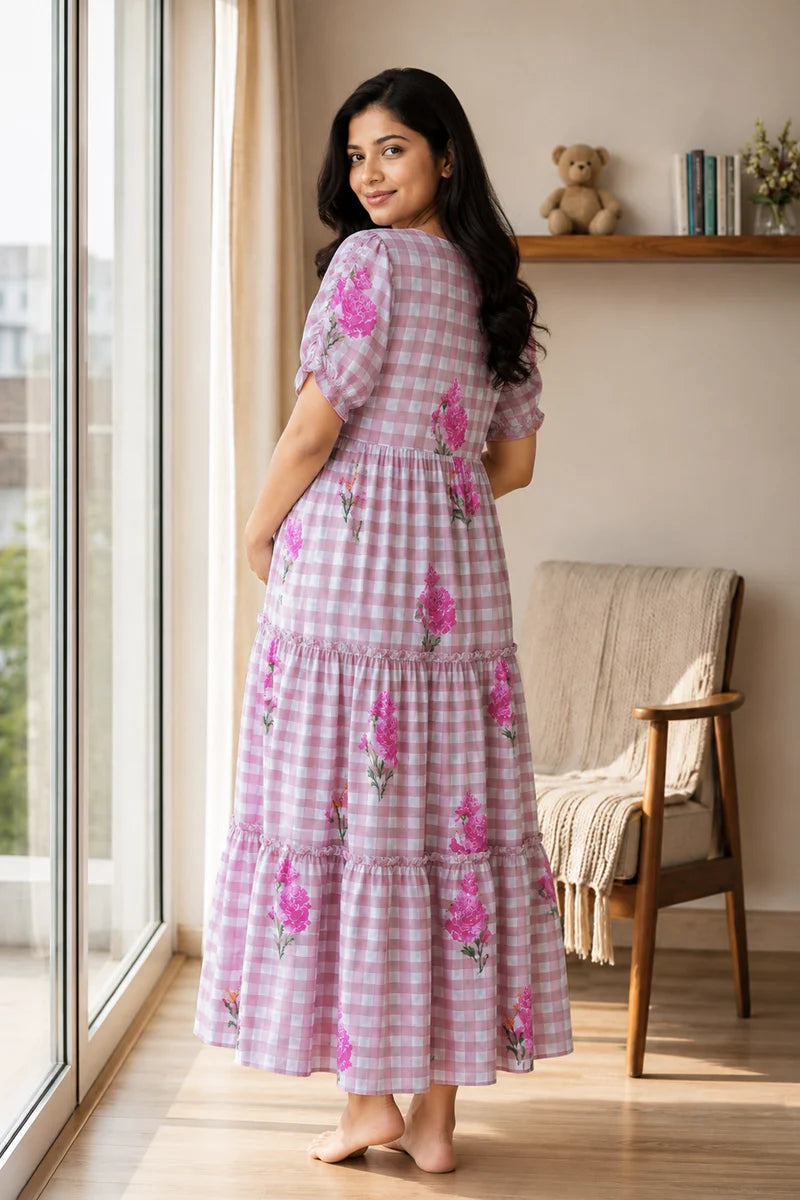 Cocoa Bloom Maternity Dress