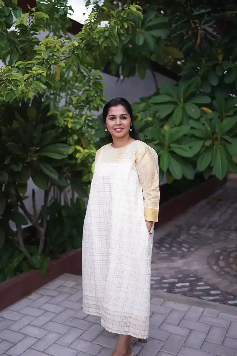 Aathira Checked Feeding Dress