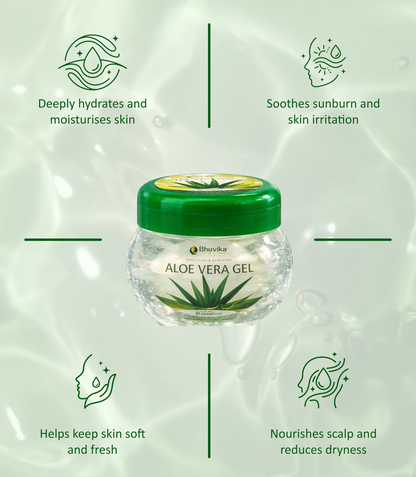 Bhuvika Aloe Vera Gel - Nature’s Remedy for Glowing Skin & Hair