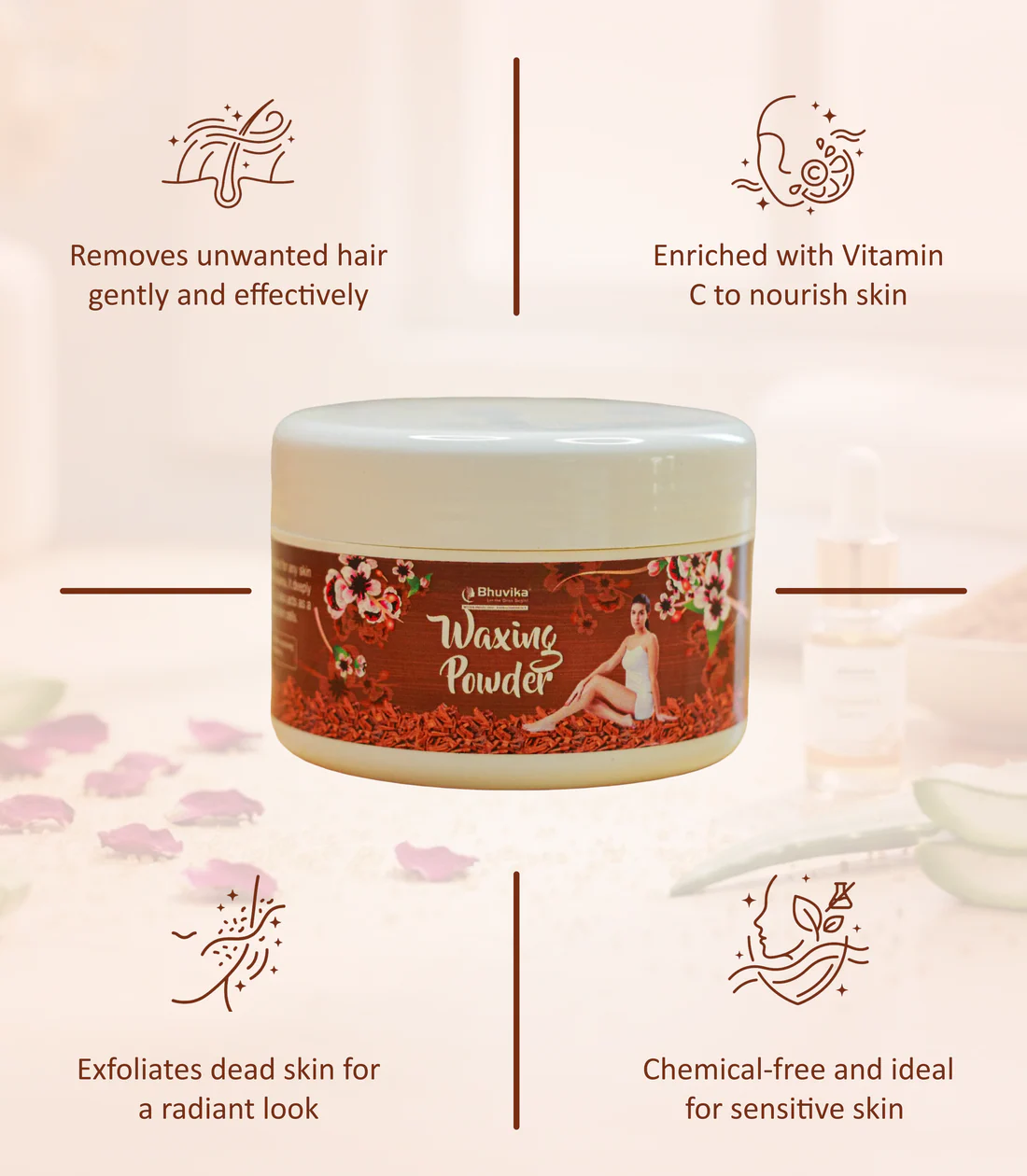 Bhuvika Wax Powder – Natural & Painless Hair Removal Solution