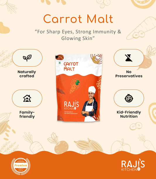 Carrot Malt – Natural Health Drink by Raji’s Kitchen