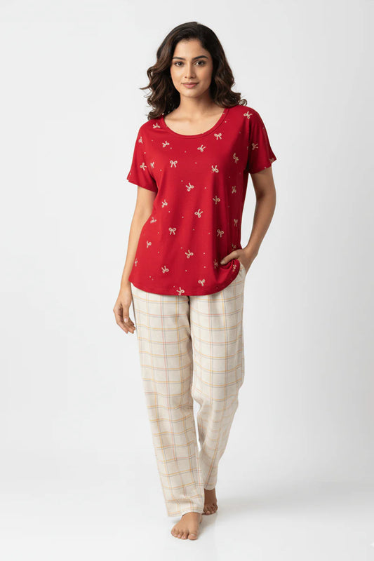 Crimson Pyjama Set