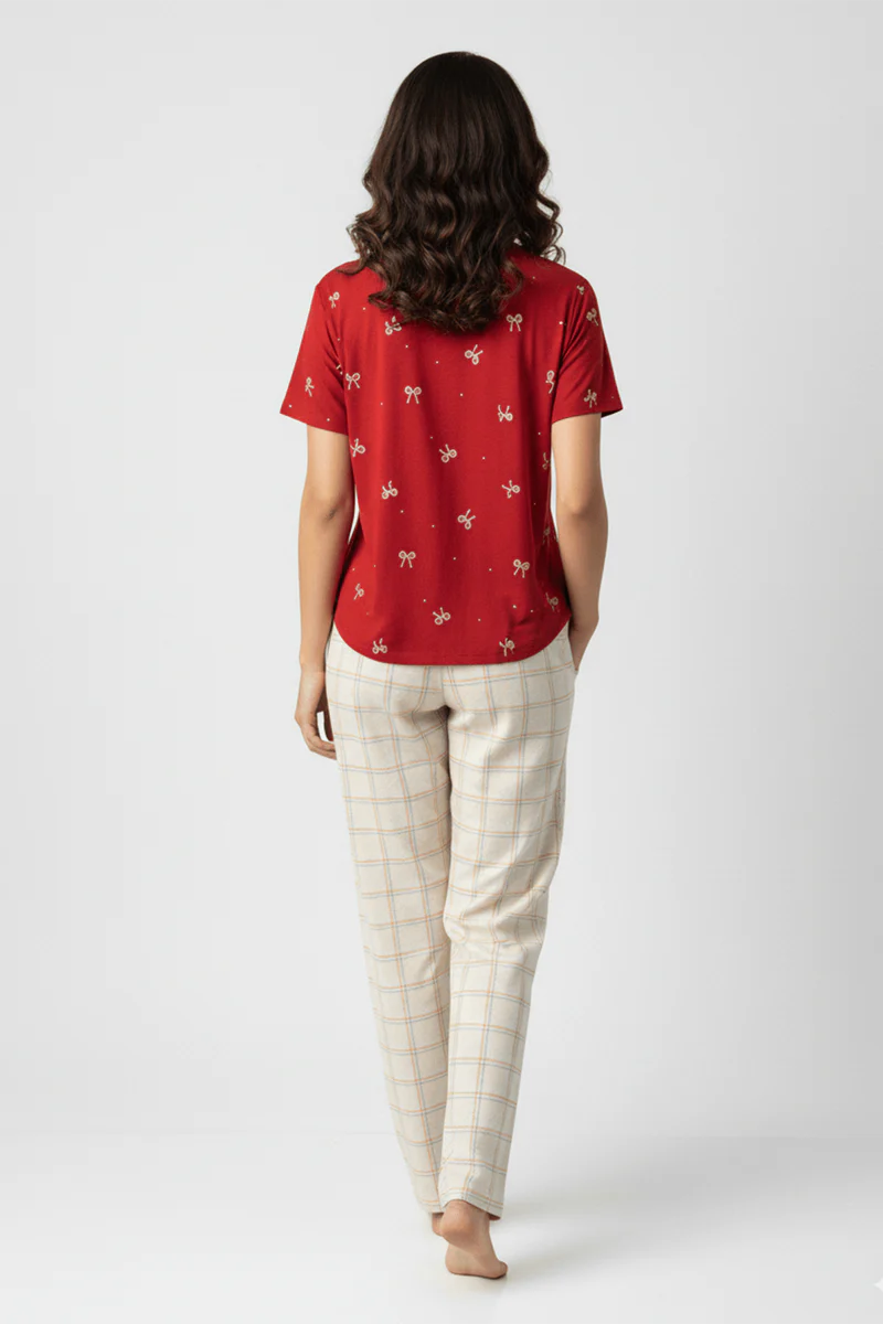 Crimson Pyjama Set