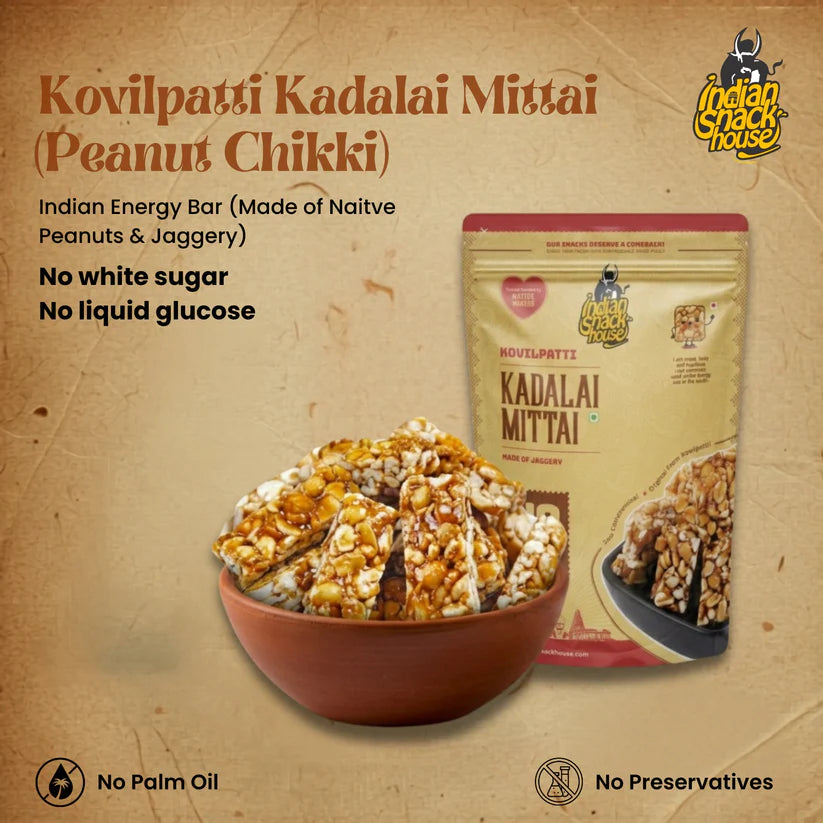 Kovilpatti Kadalai Mittai 125g (Groundnut Chikki)
