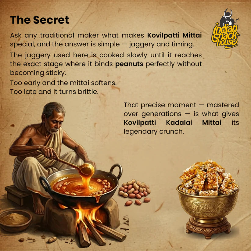 Kovilpatti Kadalai Mittai 125g (Groundnut Chikki)
