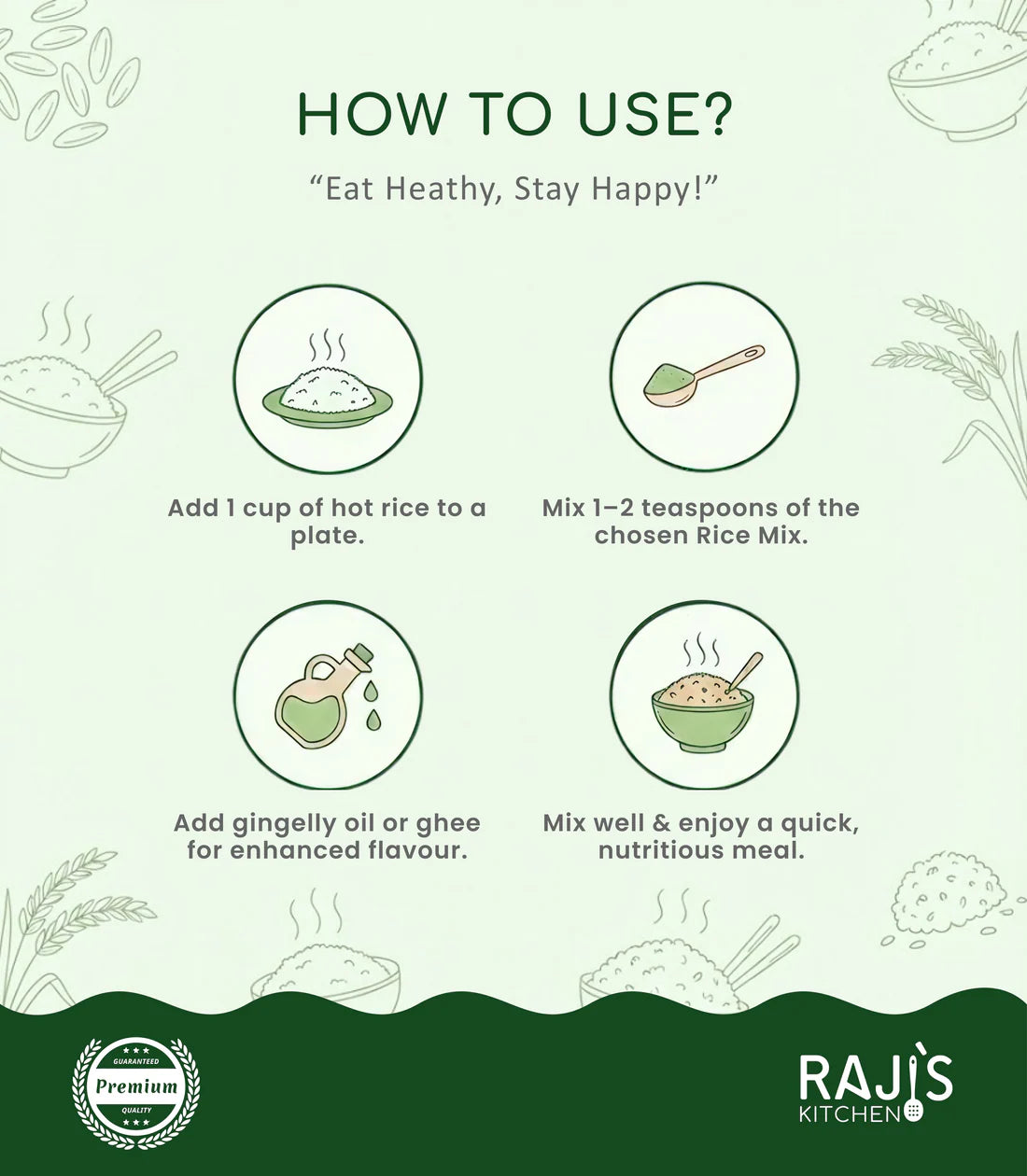 Perfect Rice Every Time with Raji's Kitchen Rice Mix Combo