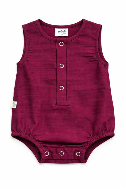 Berry Dusk Silk Romper