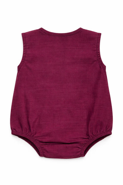 Berry Dusk Silk Romper