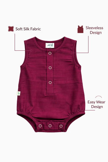 Berry Dusk Silk Romper