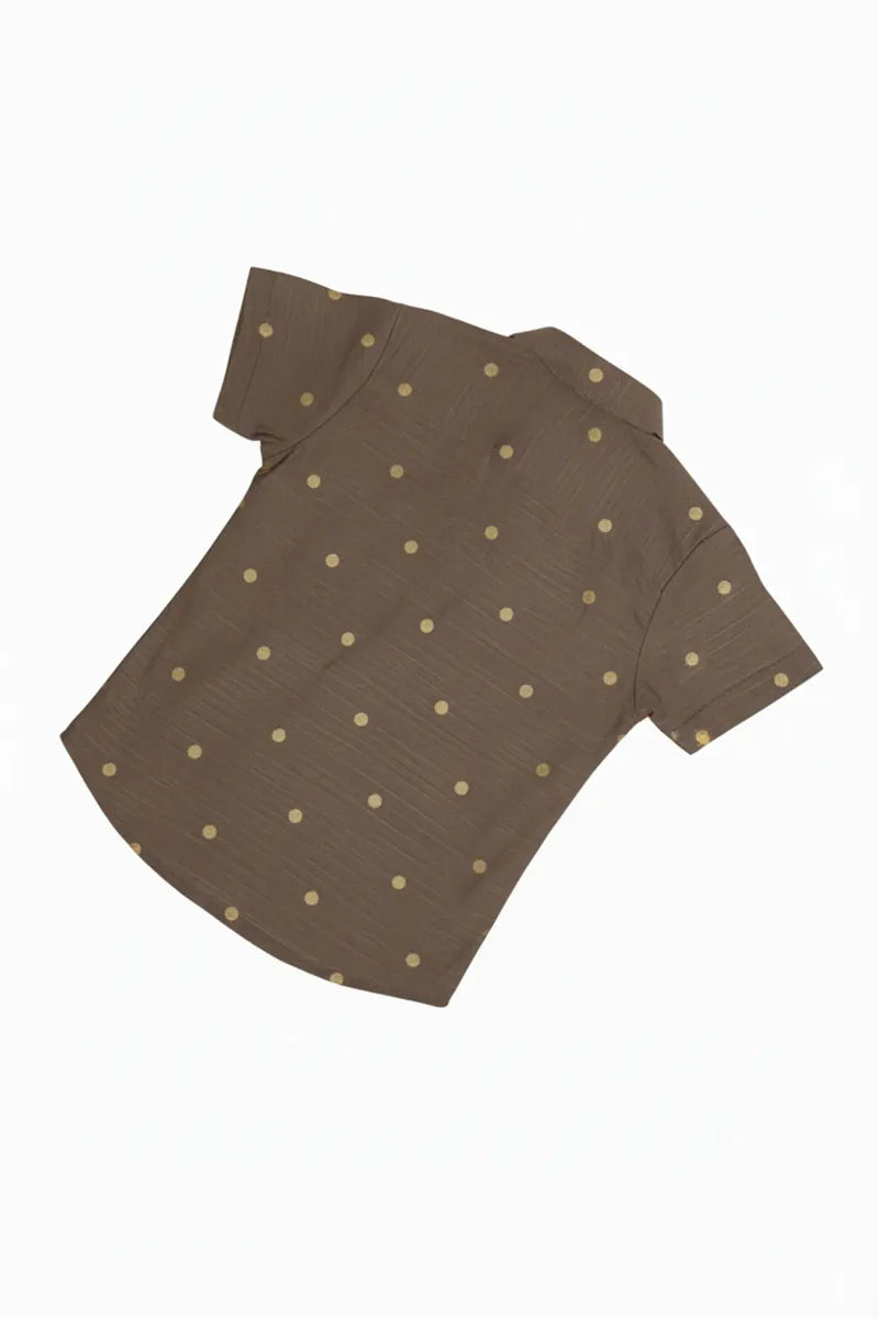 Tan Silk shirt & Pant Set