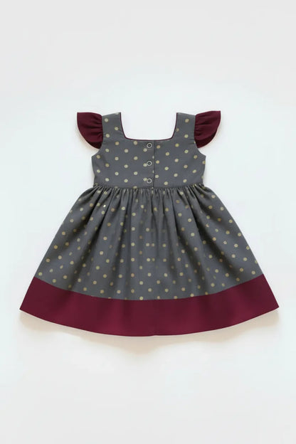 Grey Anvi Girl Frock