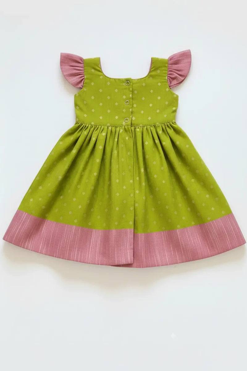 Lime Green Anvi Girl Frock