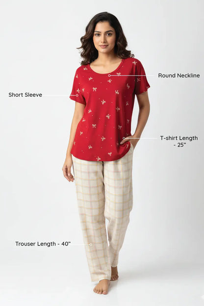 Crimson Pyjama Set